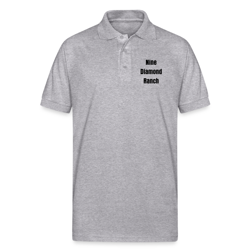 U- Nine Diamond Ranch Polo - heather gray