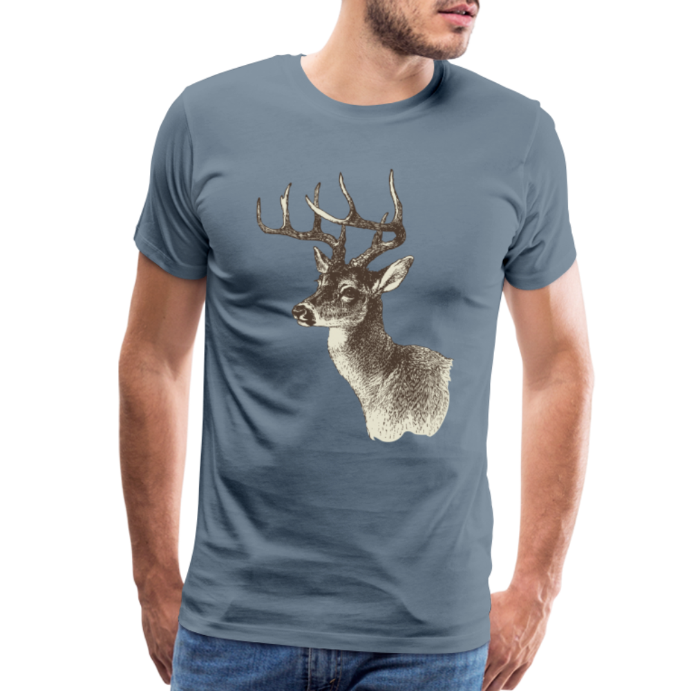 Men's Deer Shirt - steel blue