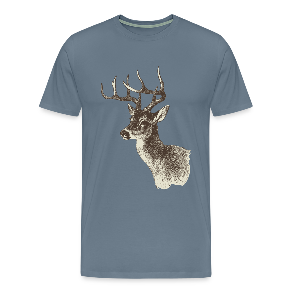 Men's Deer Shirt - steel blue