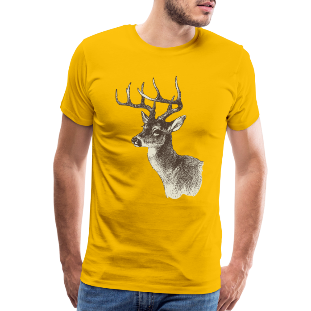 Men's Deer Shirt - sun yellow