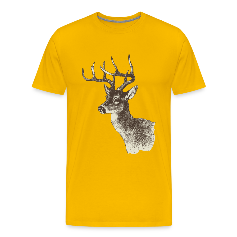 Men's Deer Shirt - sun yellow