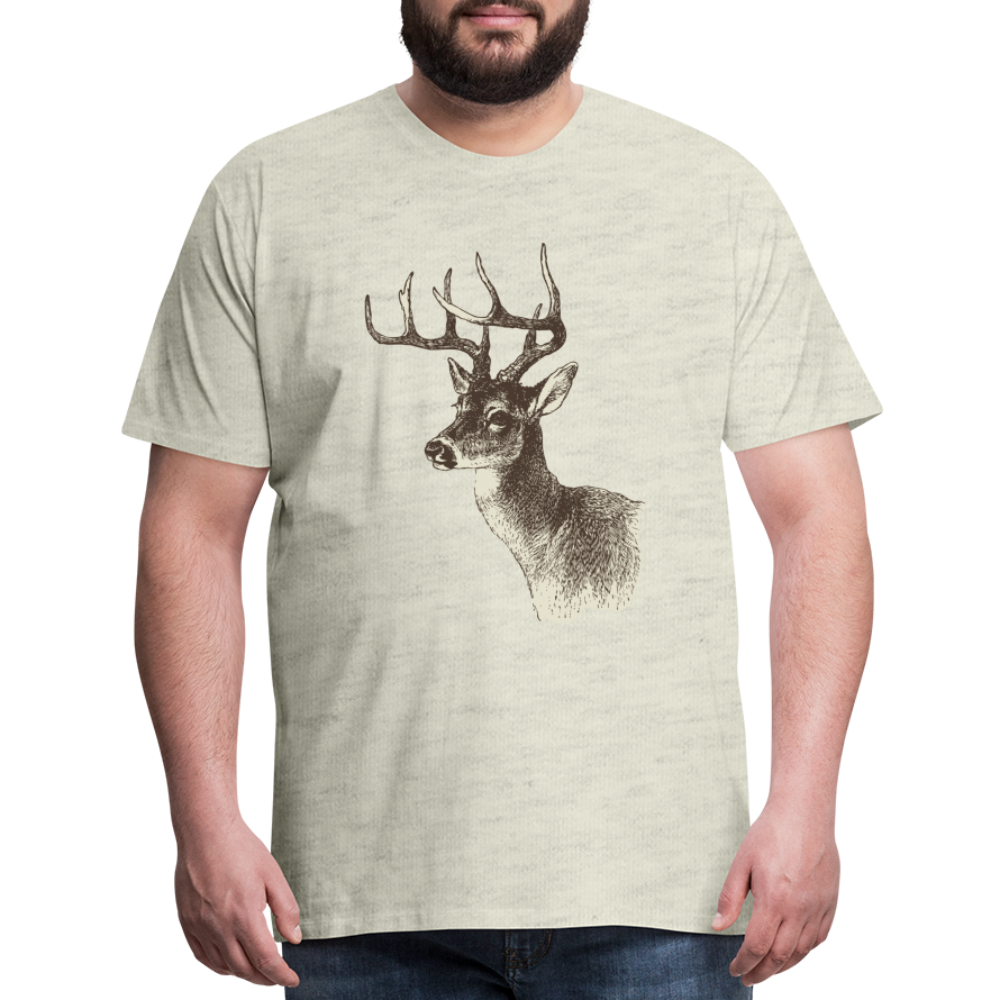 Men's Deer Shirt - heather oatmeal