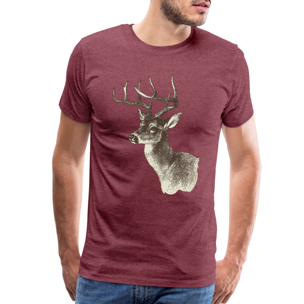Men's Deer Shirt - heather burgundy