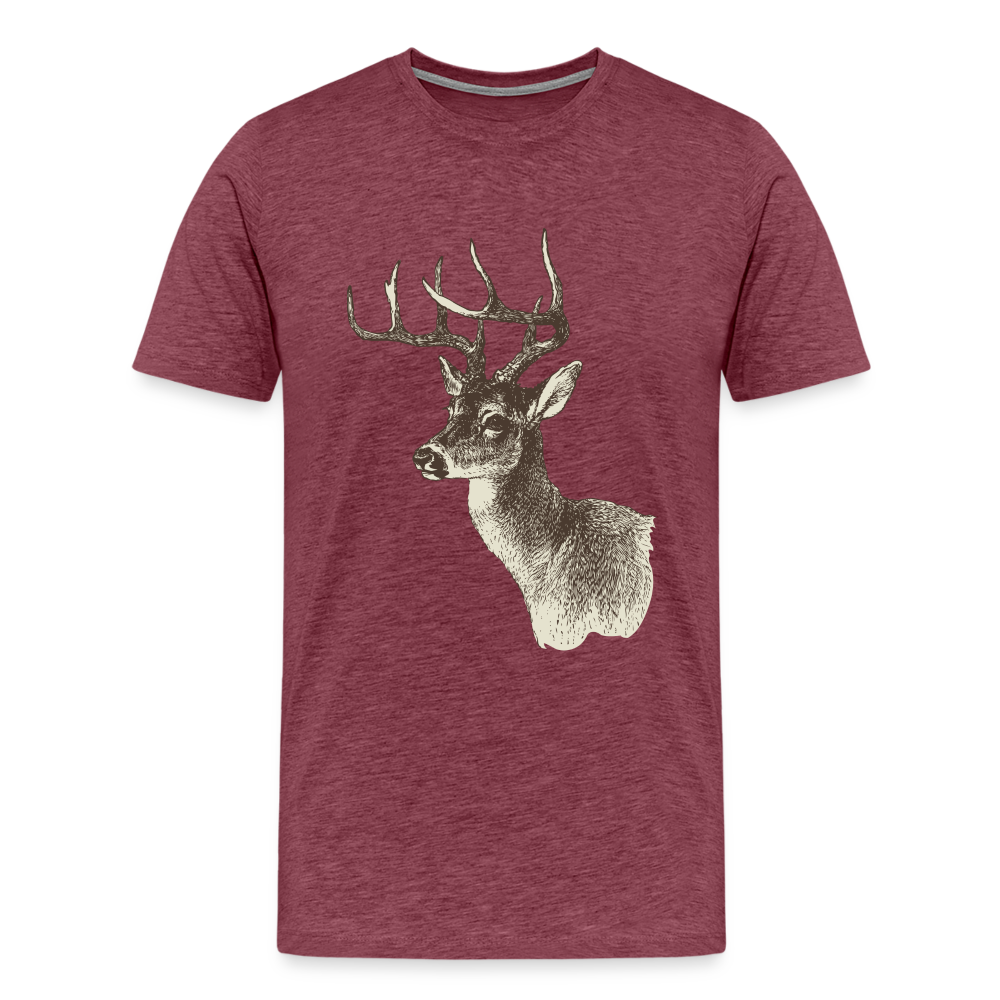 Men's Deer Shirt - heather burgundy