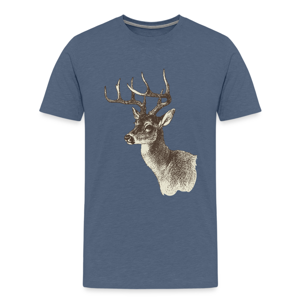 Men's Deer Shirt - heather blue