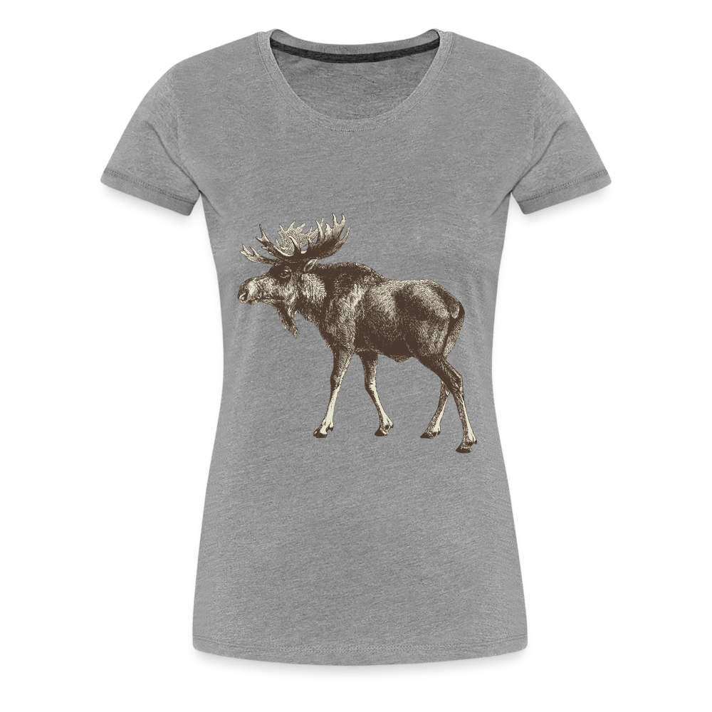 Women's Moose Shirt - heather gray