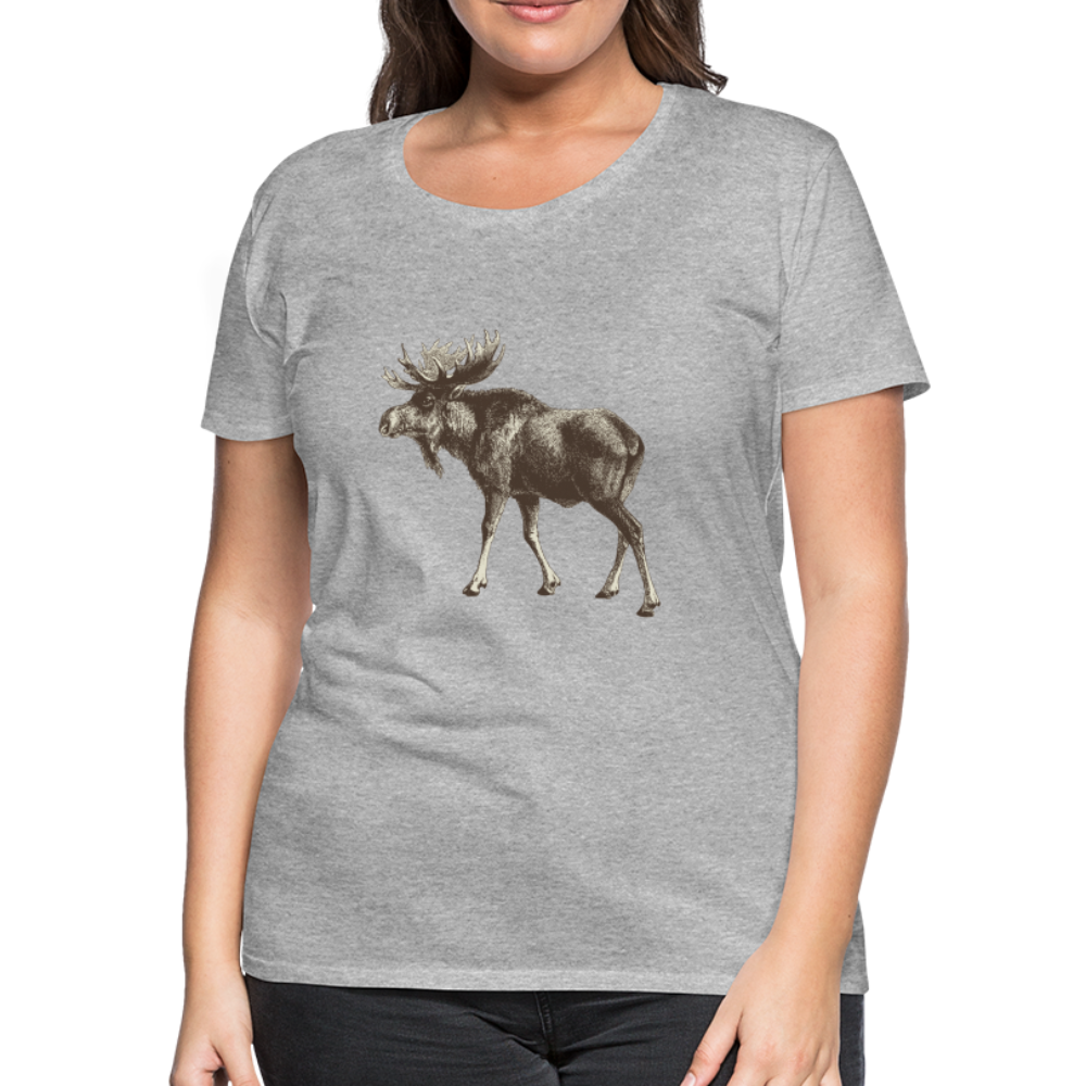 Women's Moose Shirt - heather gray