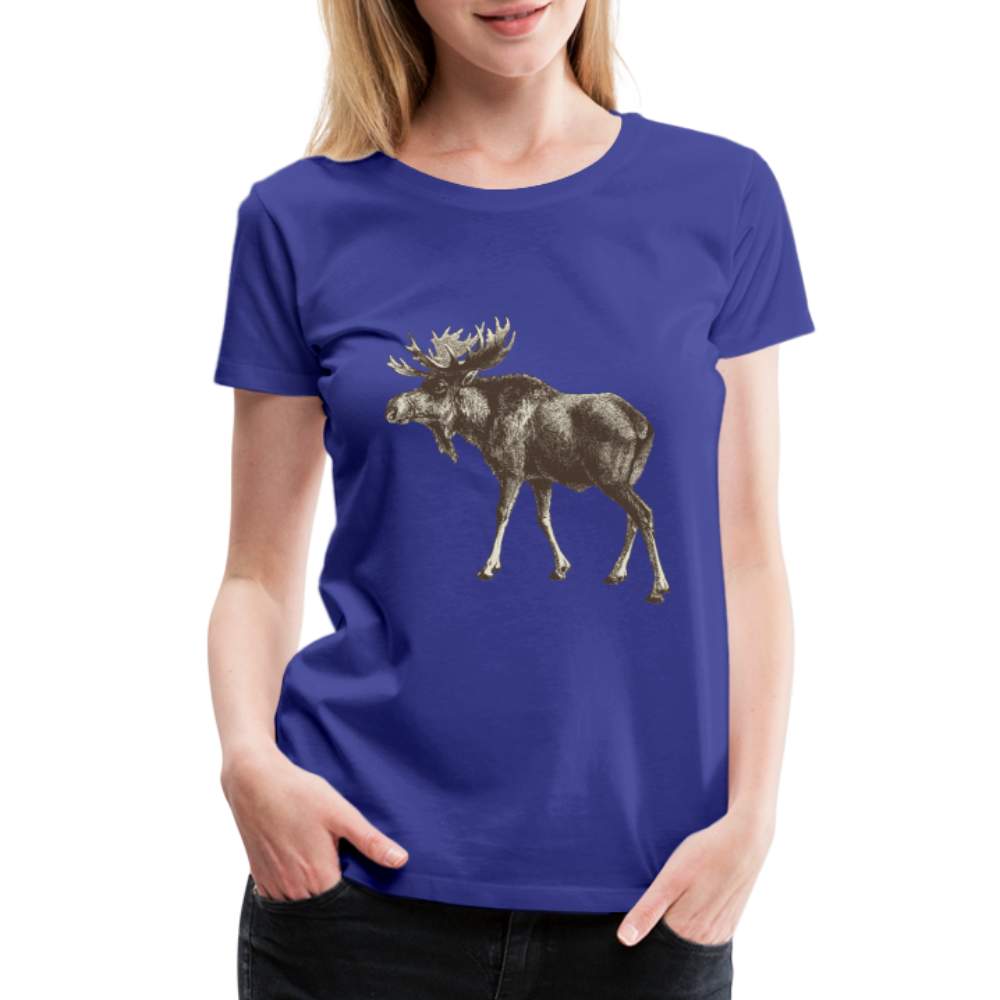 Women's Moose Shirt - royal blue