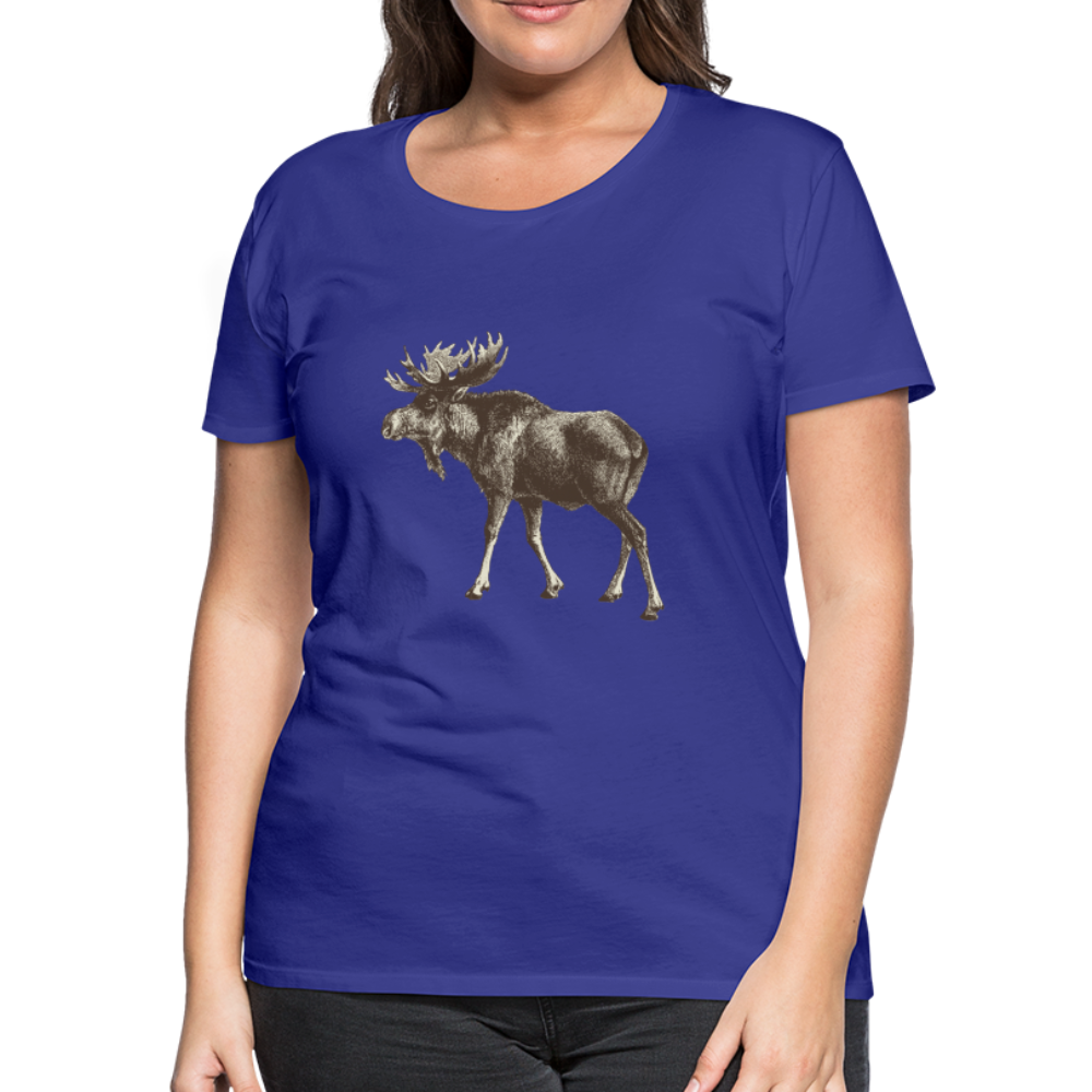 Women's Moose Shirt - royal blue