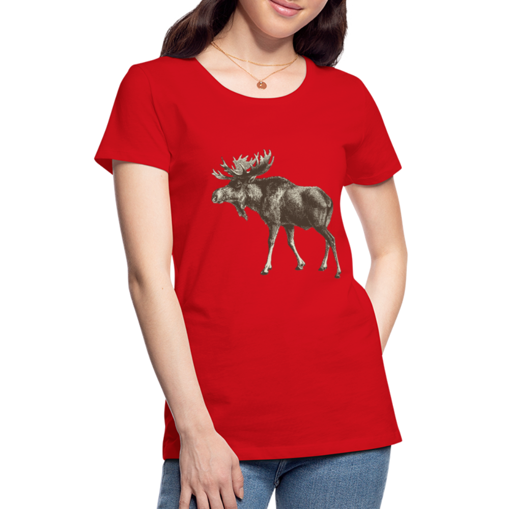 Women's Moose Shirt - red