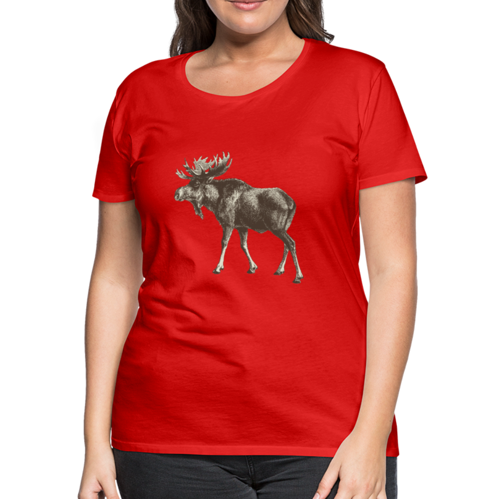 Women's Moose Shirt - red