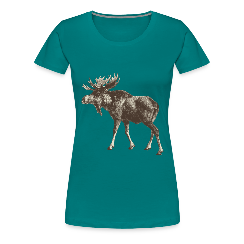 Women's Moose Shirt - teal