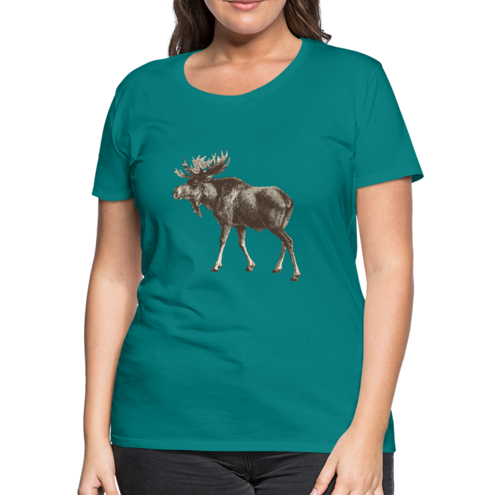 Women's Moose Shirt - teal