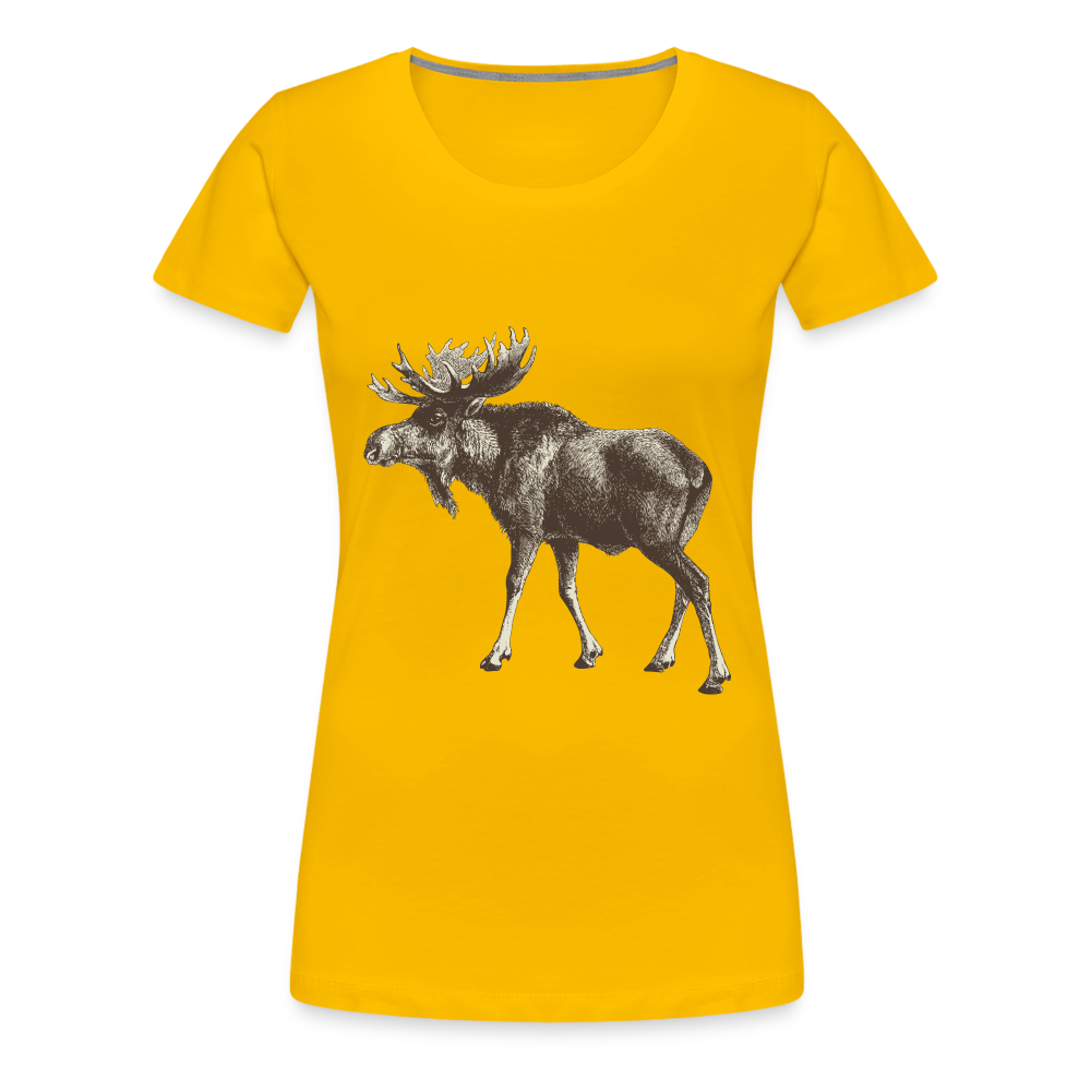 Women's Moose Shirt - sun yellow