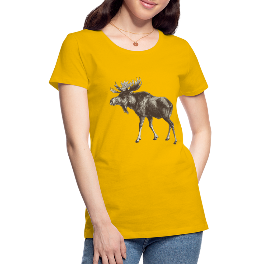 Women's Moose Shirt - sun yellow