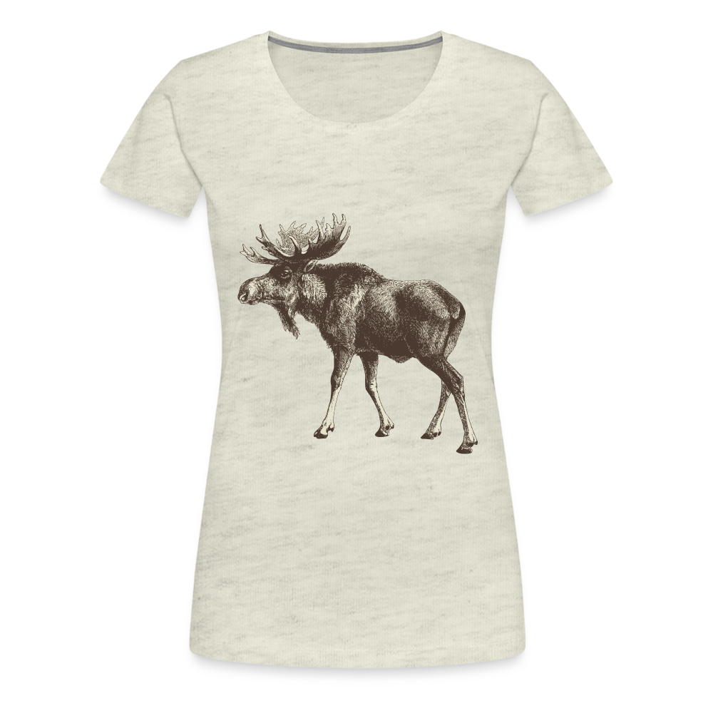 Women's Moose Shirt - heather oatmeal