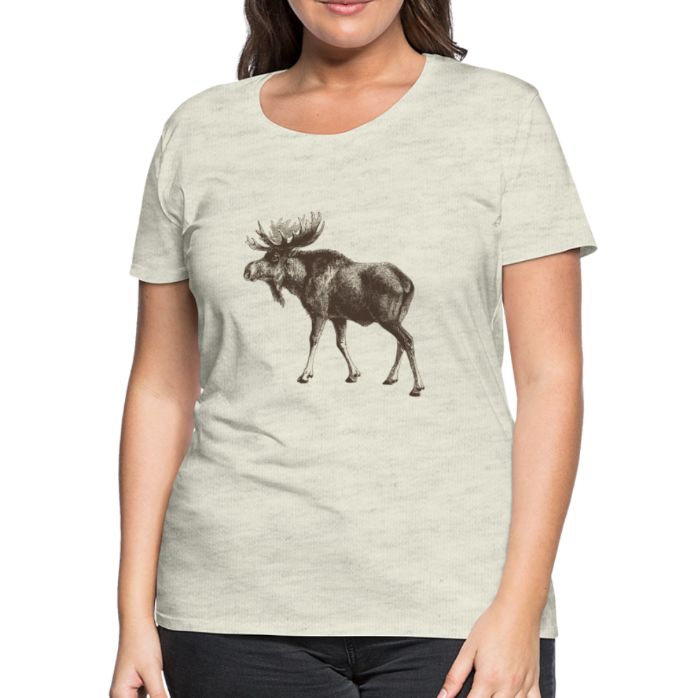 Women's Moose Shirt - heather oatmeal