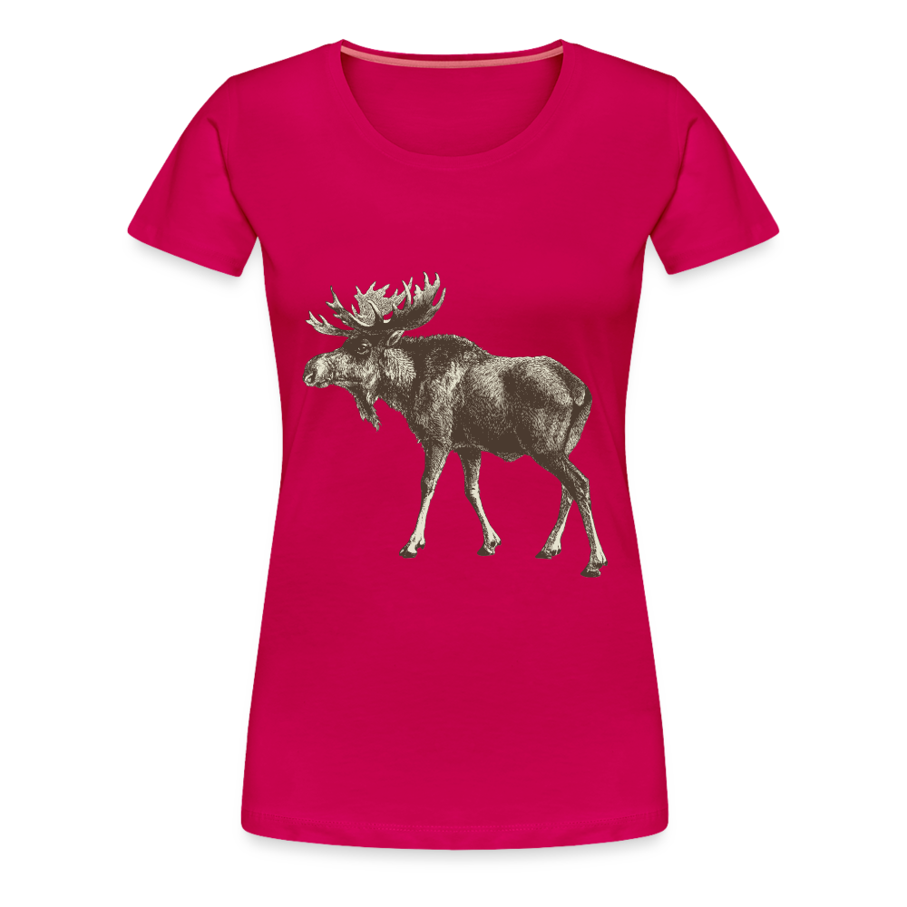 Women's Moose Shirt - dark pink