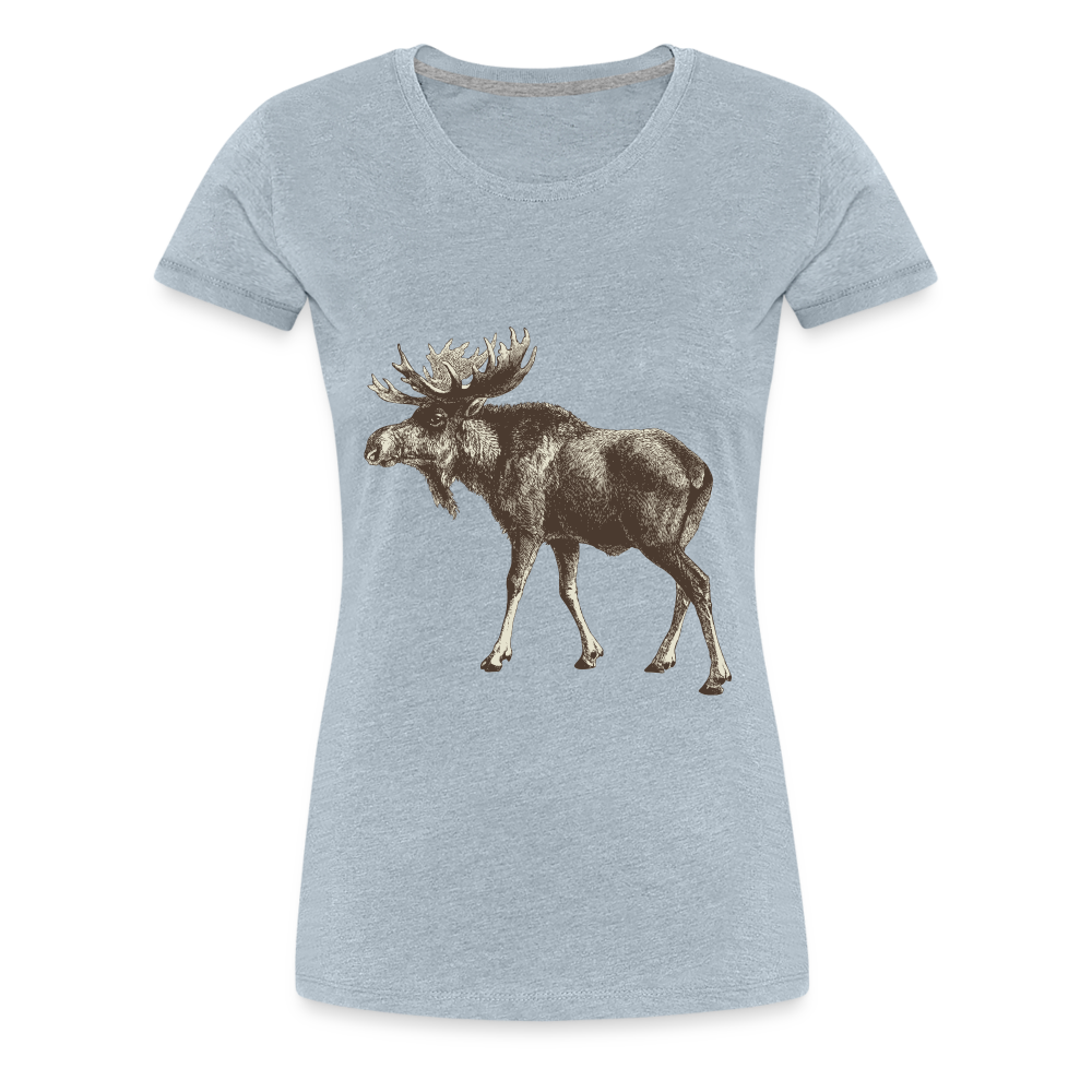 Women's Moose Shirt - heather ice blue