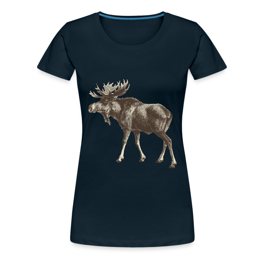 Women's Moose Shirt - deep navy