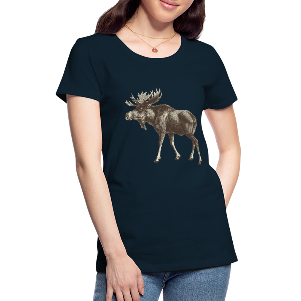 Women's Moose Shirt - deep navy