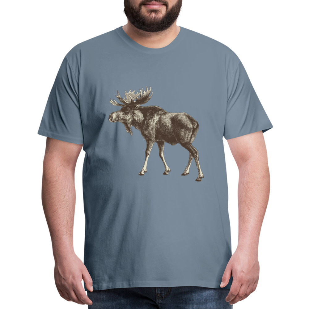 Men's Moose Shirt - steel blue