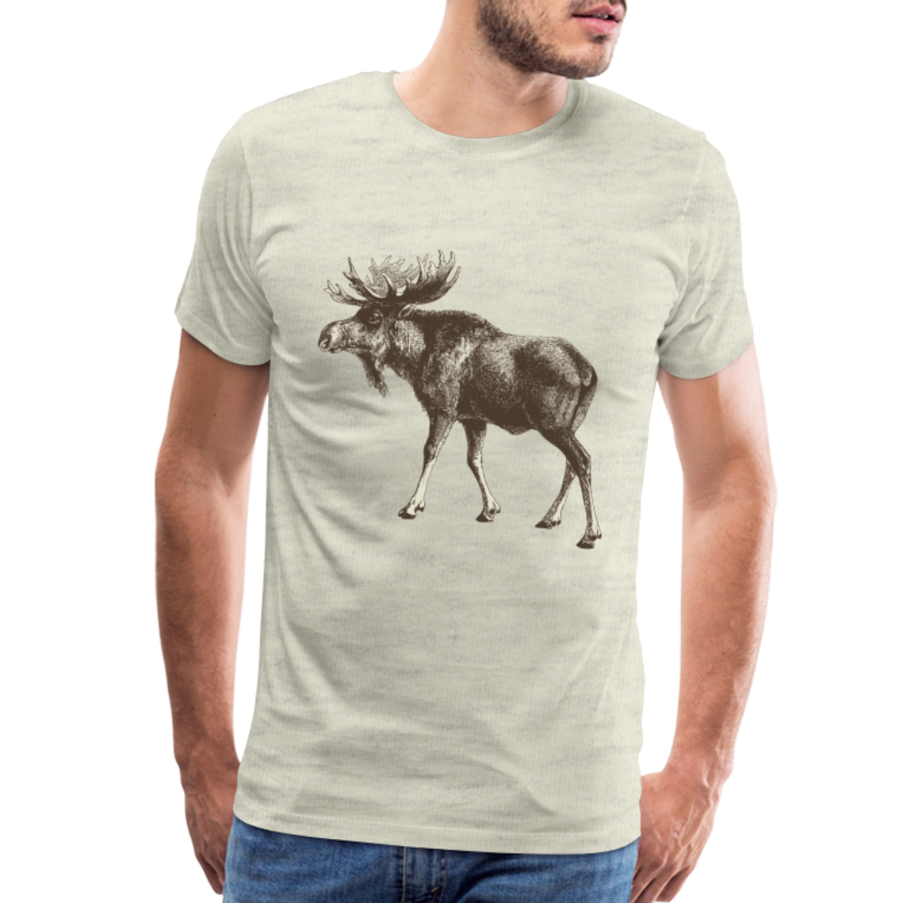 Men's Moose Shirt - heather oatmeal