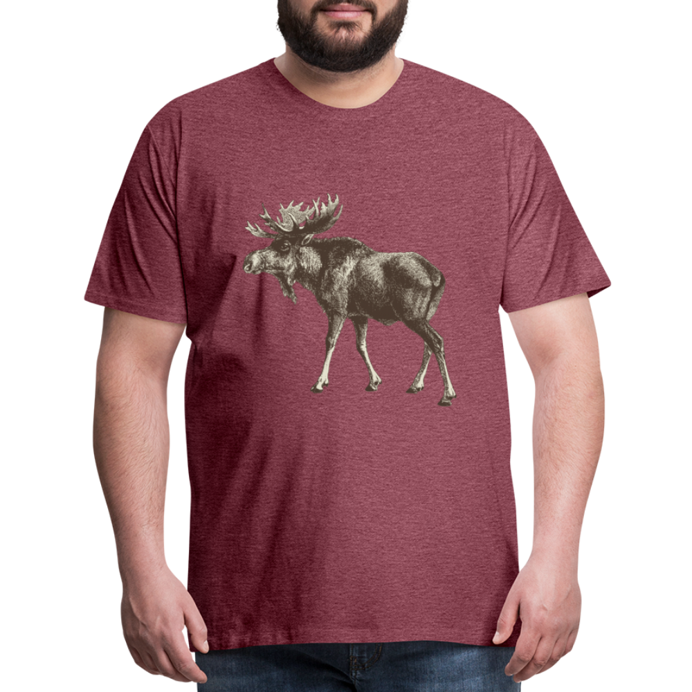 Men's Moose Shirt - heather burgundy
