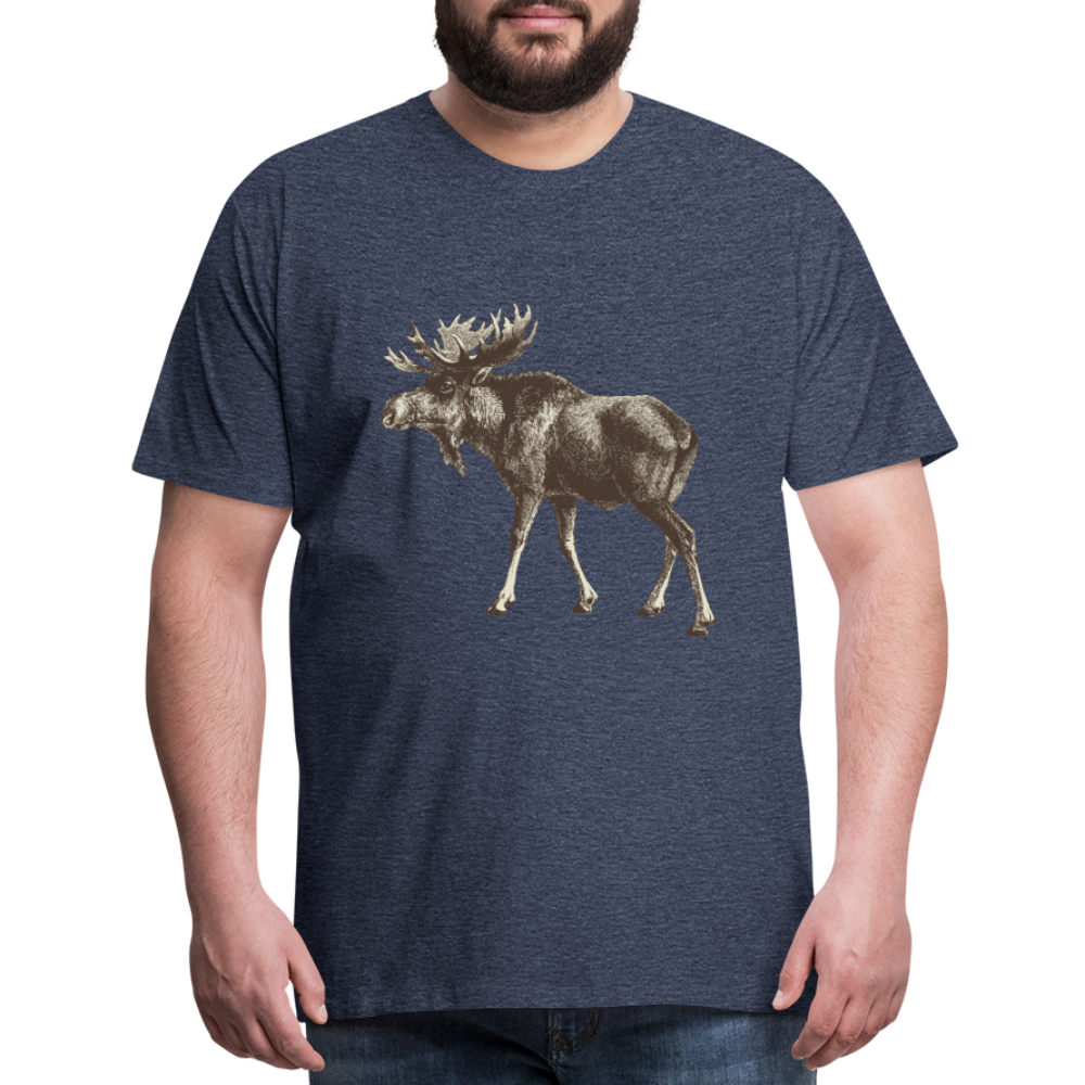 Men's Moose Shirt - heather blue
