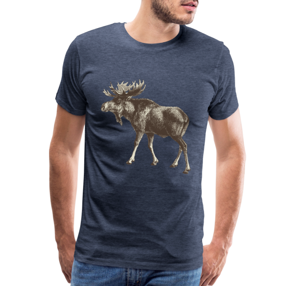 Men's Moose Shirt - heather blue