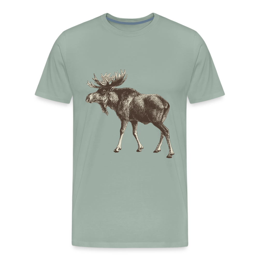 Men's Moose Shirt - steel green