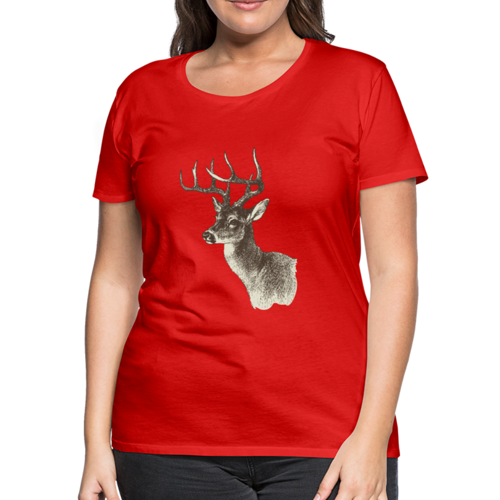 Women's Deer Shirt - red