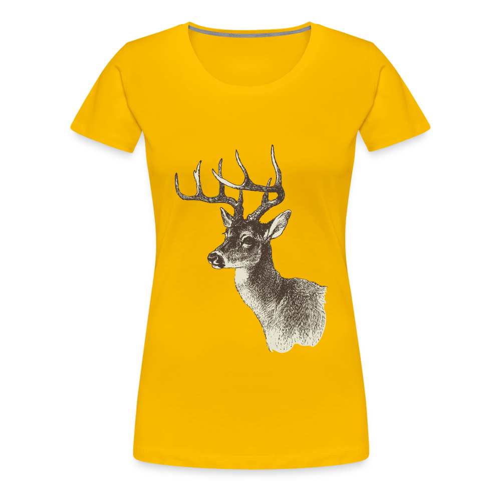 Women's Deer Shirt - sun yellow