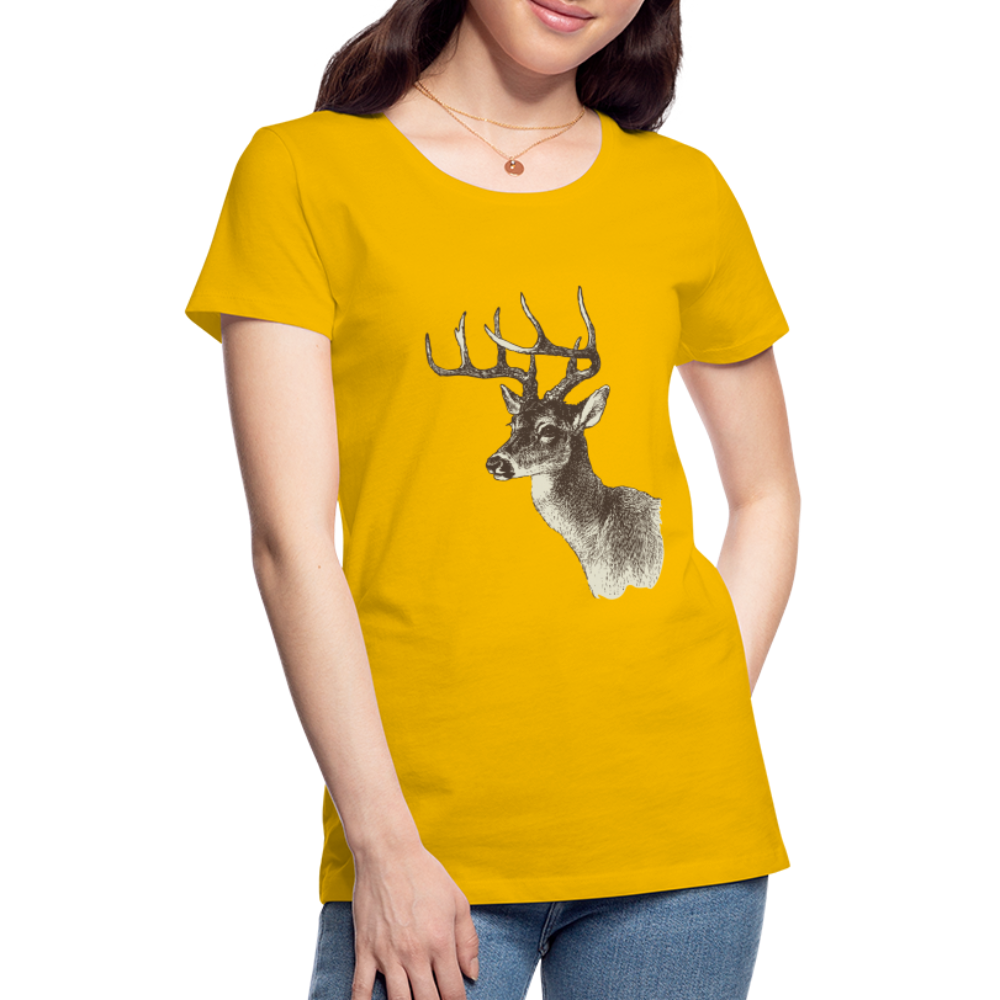 Women's Deer Shirt - sun yellow