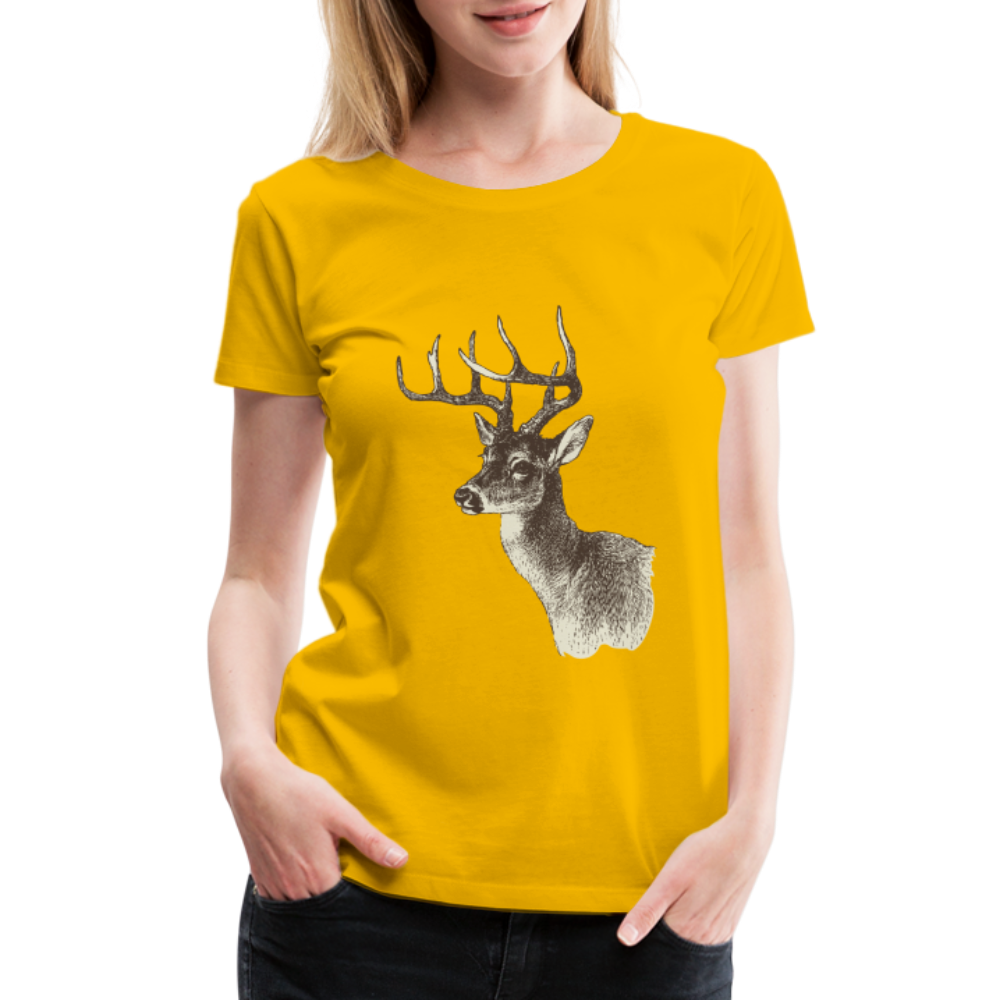 Women's Deer Shirt - sun yellow