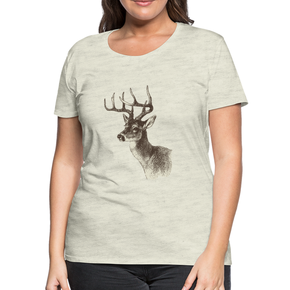 Women's Deer Shirt - heather oatmeal