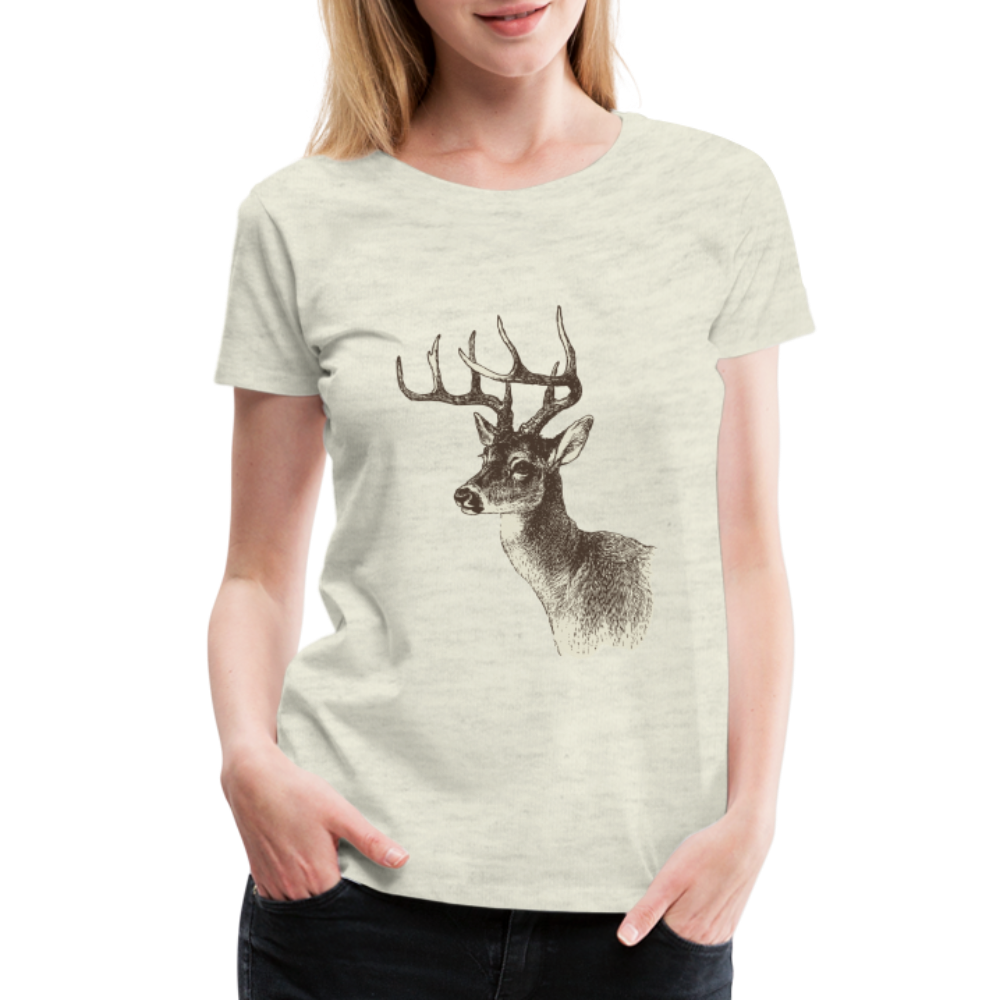 Women's Deer Shirt - heather oatmeal