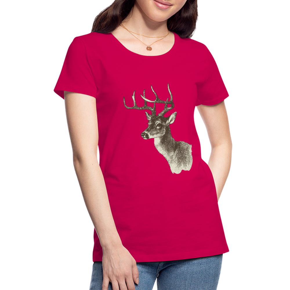 Women's Deer Shirt - dark pink
