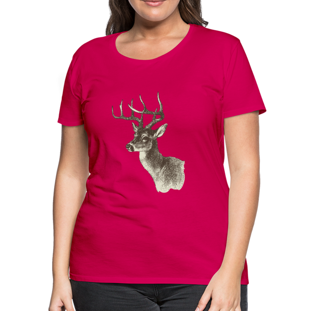 Women's Deer Shirt - dark pink