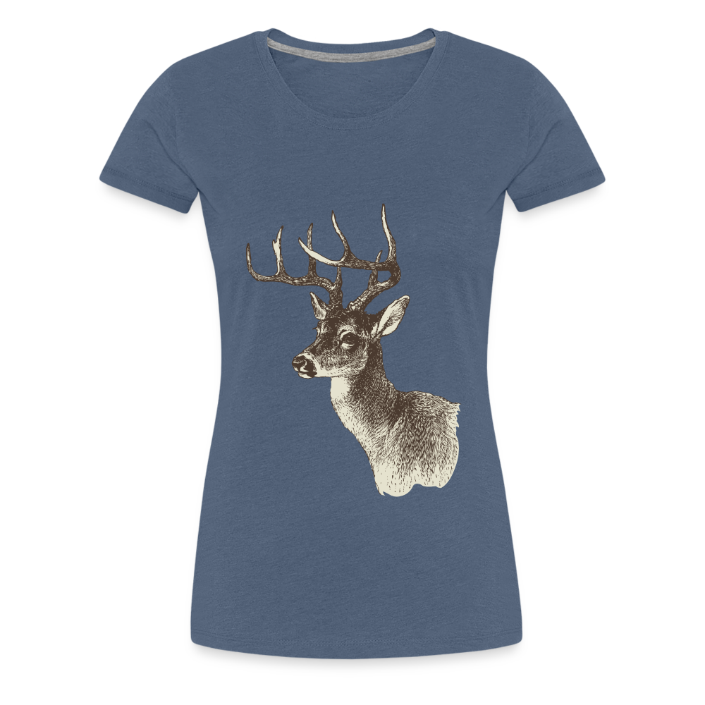 Women's Deer Shirt - heather blue