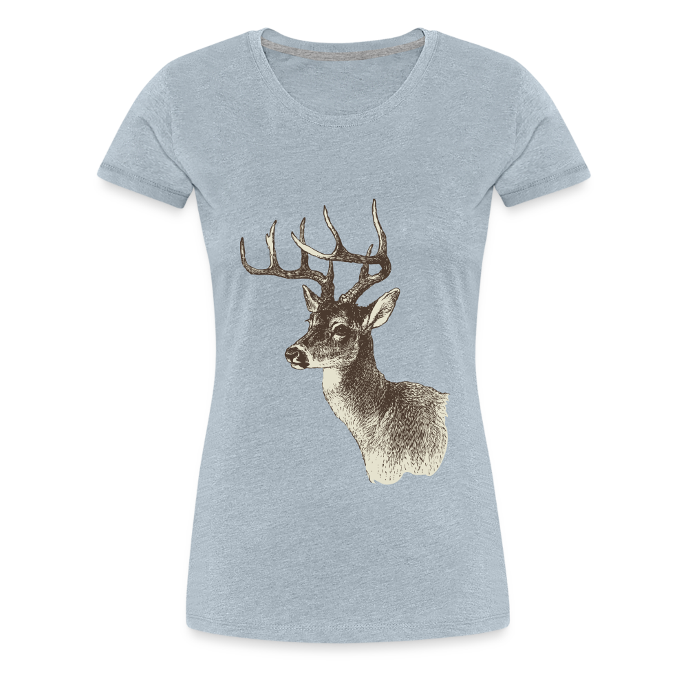 Women's Deer Shirt - heather ice blue