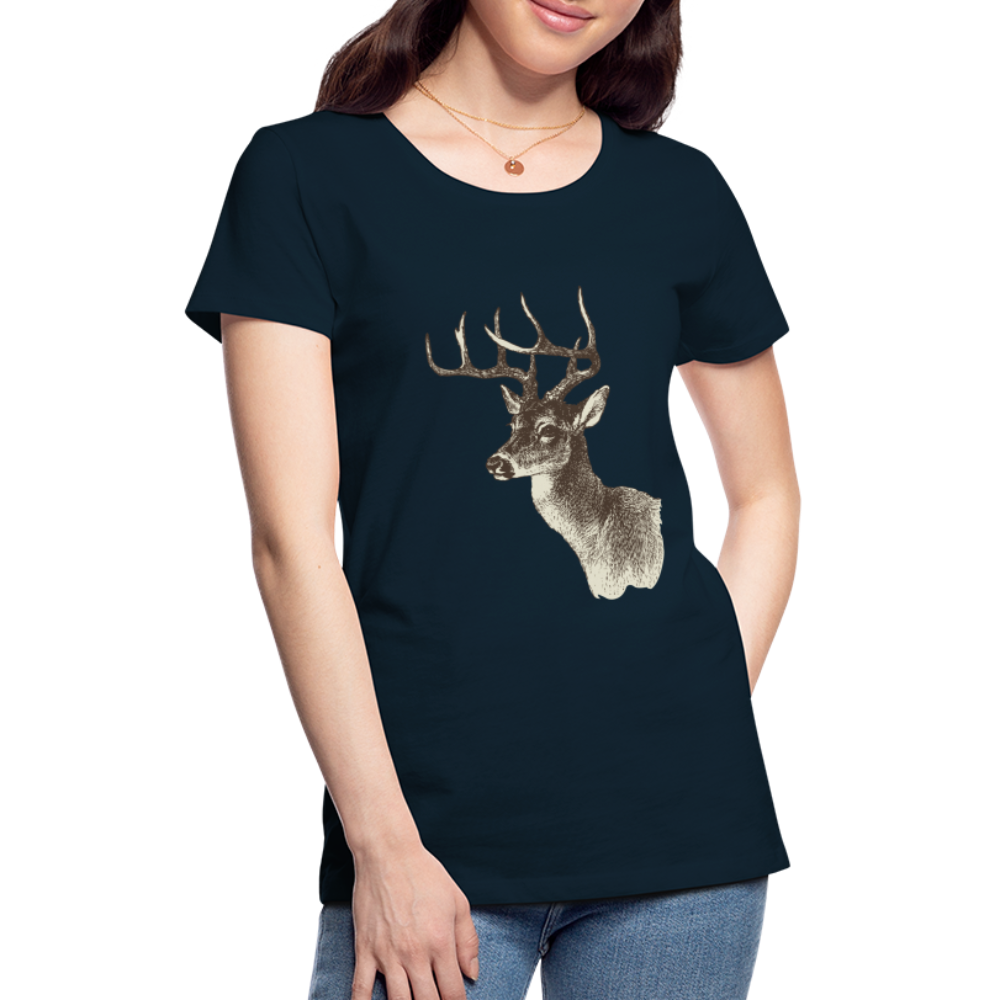 Women's Deer Shirt - deep navy