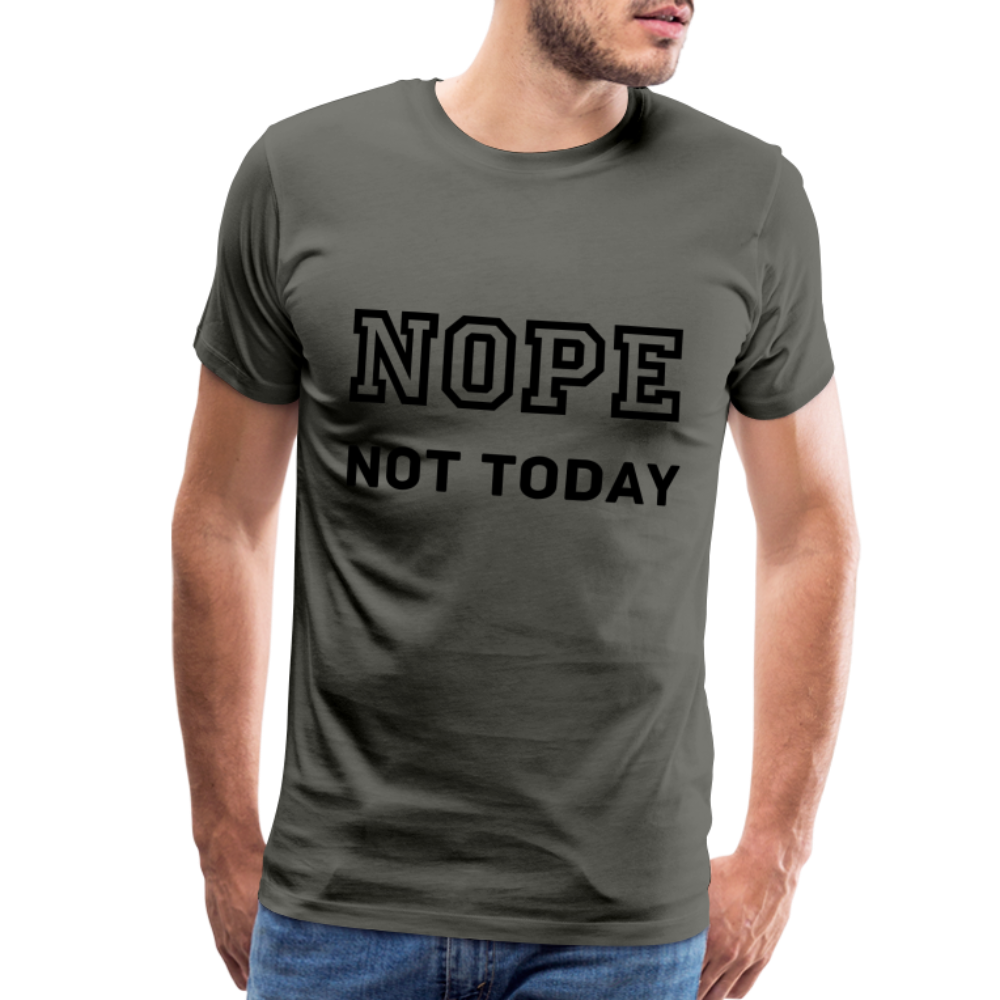 Men's Shirt, Nope Not Today - asphalt gray