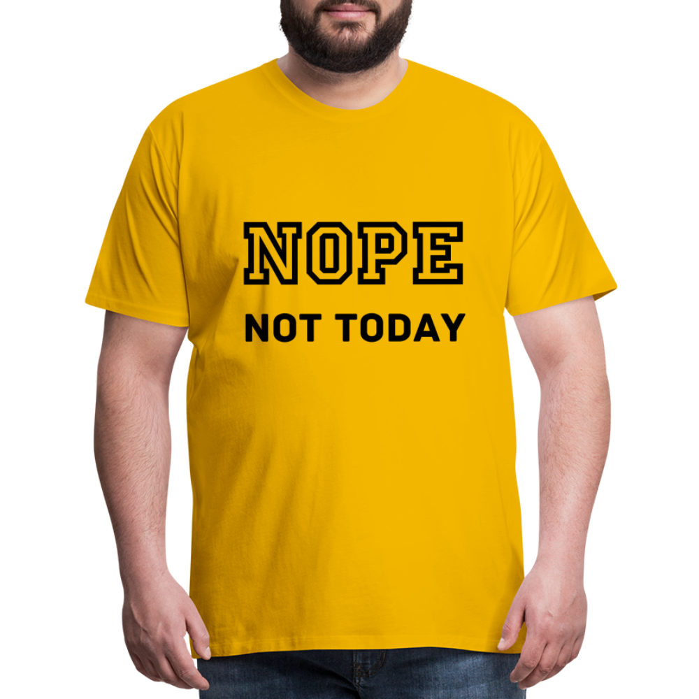 Men's Shirt, Nope Not Today - sun yellow