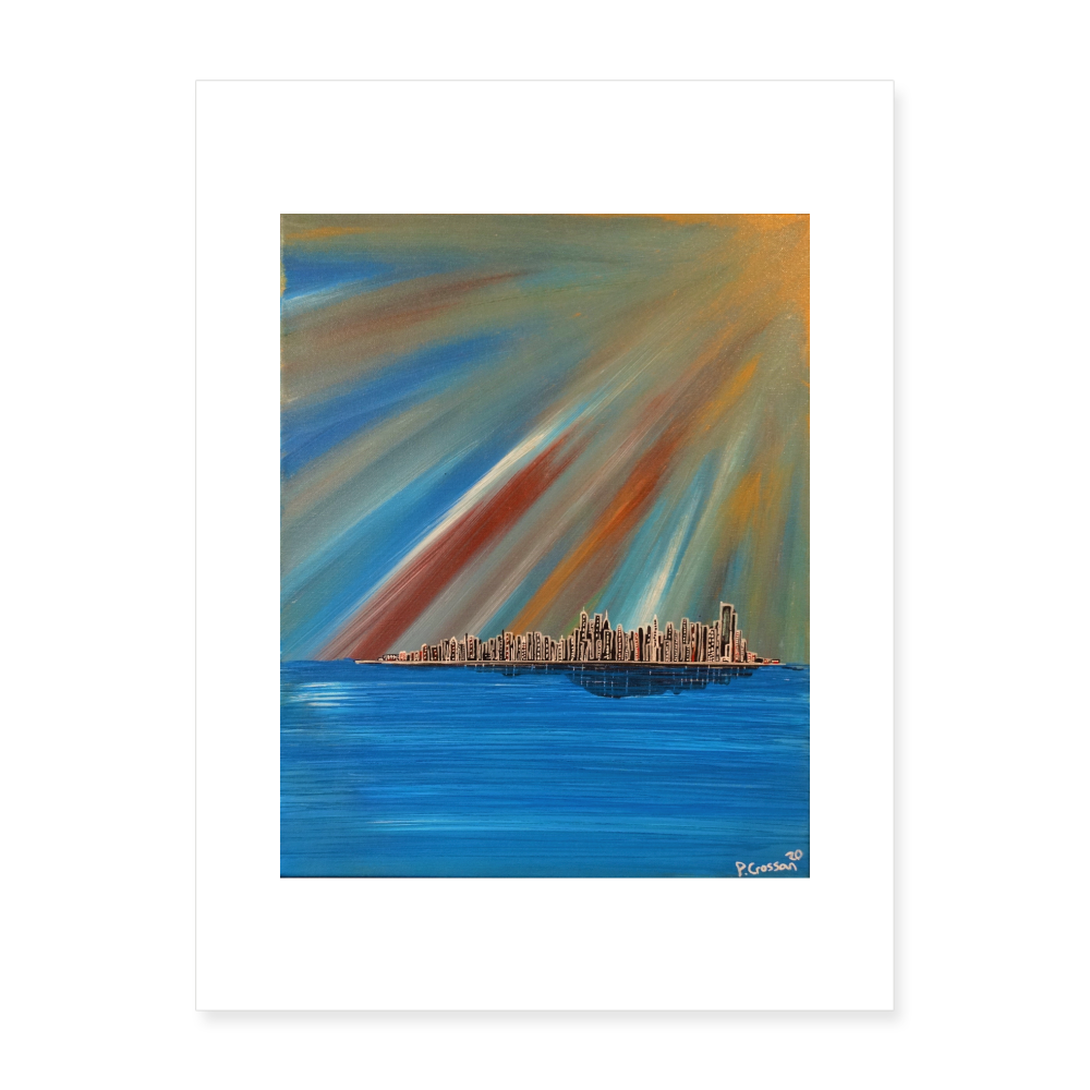 City by the Bay 18x24 20002 Print - white