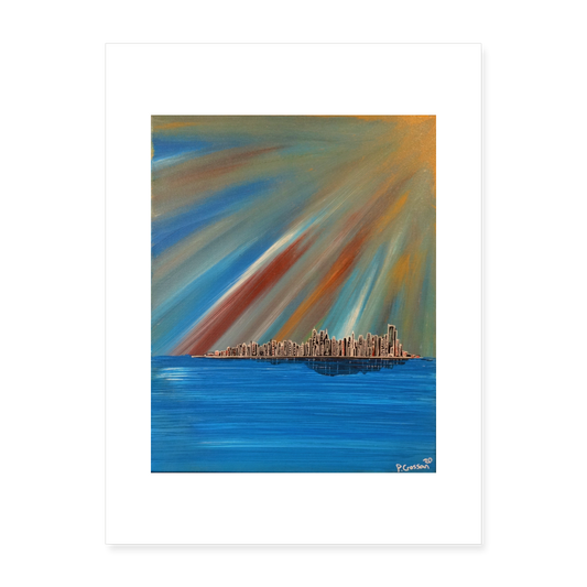 City by the Bay 18x24 20002 Print - white