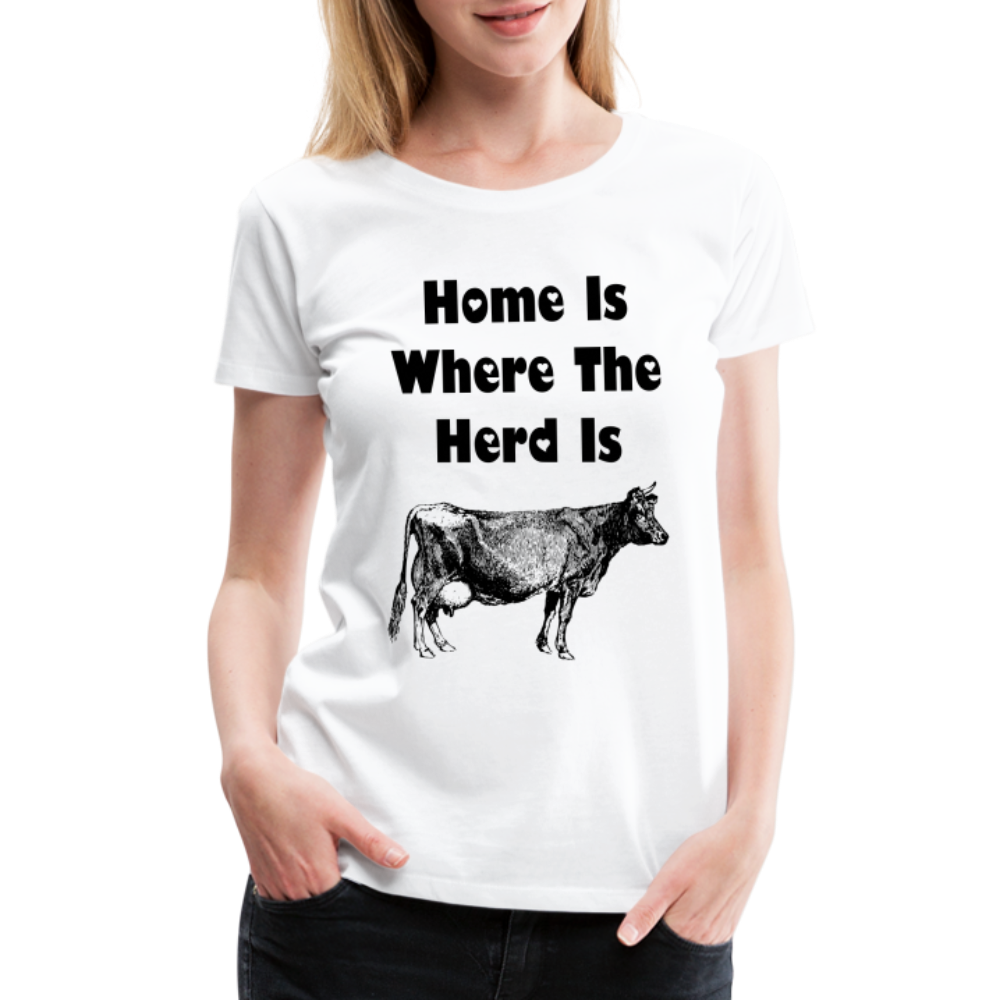 Women’s Shirt, Home Is Where The Herd Is - white