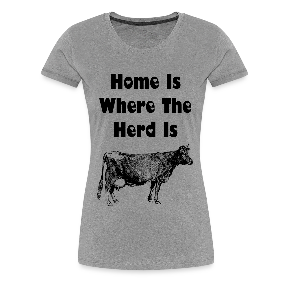 Women’s Shirt, Home Is Where The Herd Is - heather gray