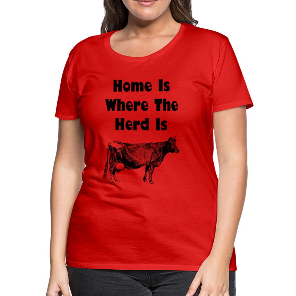 Women’s Shirt, Home Is Where The Herd Is - red