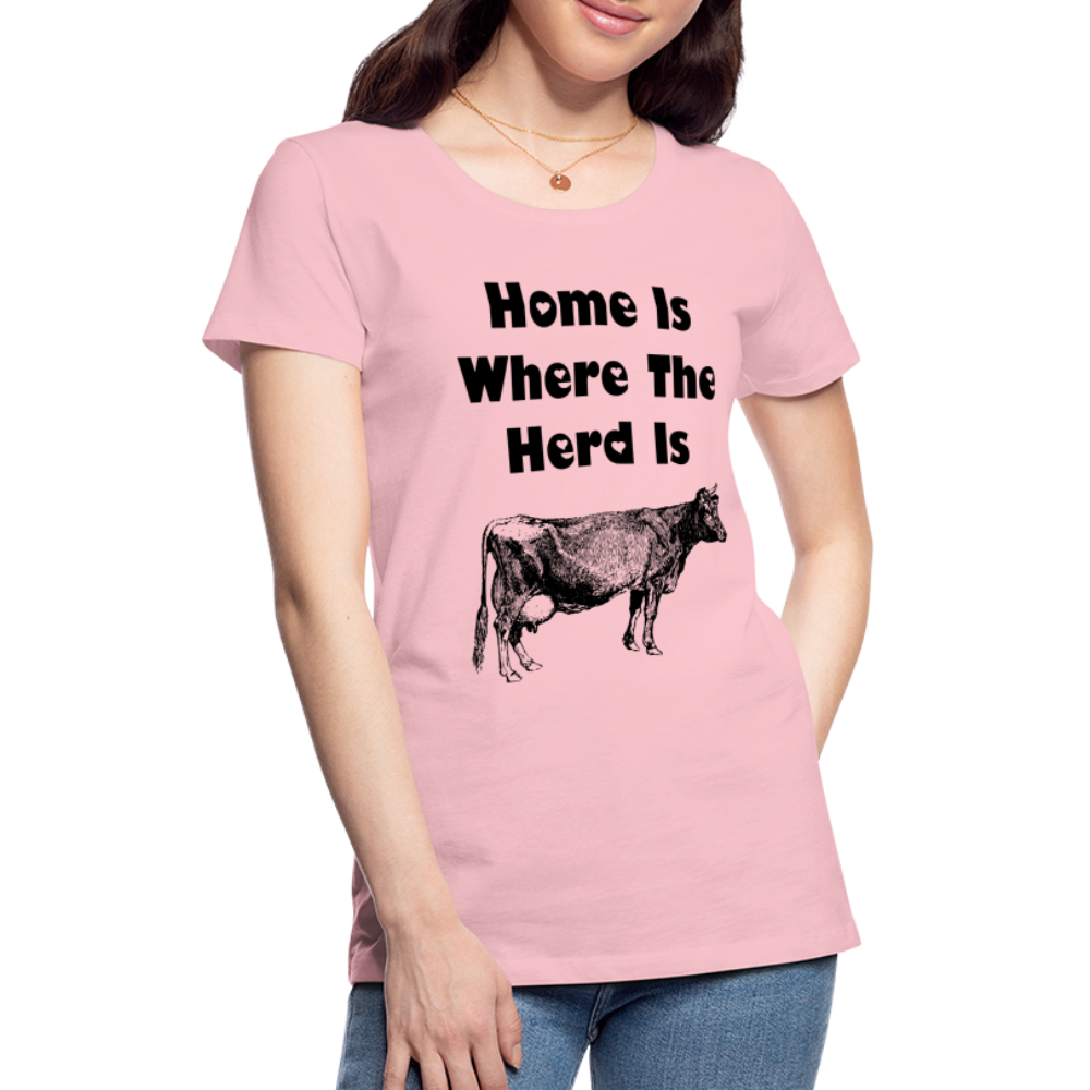 Women’s Shirt, Home Is Where The Herd Is - pink